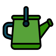 Fototapeta premium Watering Can colorful filled line icon