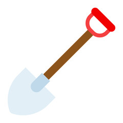Shovel colorful flat icon