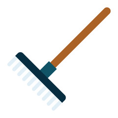 Rake colorful flat icon