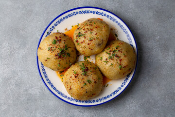 A dish from the Siirt region, one of the traditional delicious Turkish cuisine. Kibbeh is a popular dish in Middle Eastern cuisine (Turkish name; icli kofte - Kitel - Siirt kofte)