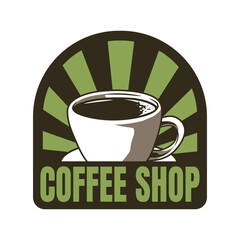 coffee shop logo emblem template