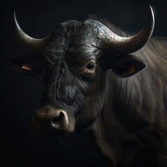 Portrait of a majestic Bull