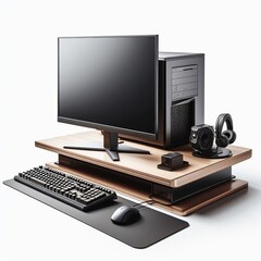 Fototapeta premium desk with computer