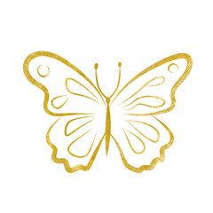 Gold Glitter Butterfly