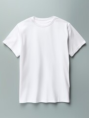 White T-Shirt, Mockup template for design print, generative ai