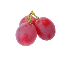 Tasty ripe red grapes isolated on white