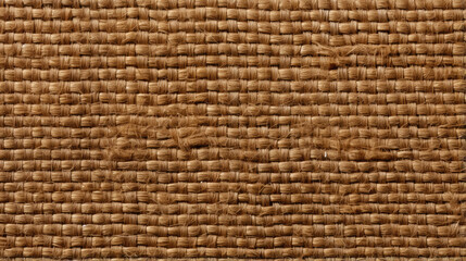 Details of jute material brown Woven Fabric Texture Background with Netting Pattern created with Generative AI Technology