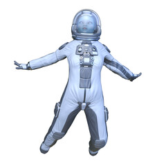 女性宇宙飛行士　3DCG レンダリング