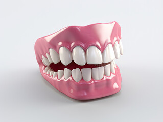 Isometric 3d single dentist human tooth model on white background created with Generative AI Technology 