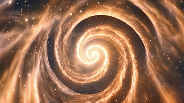 Closeup celestial vortex, with dazzling swirls spirals pulling focus, creating hypnotic effect.