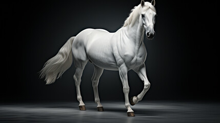 Obraz na płótnie Canvas black horse HD 8K wallpaper Stock Photographic Image 