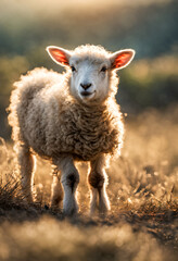 Fototapeta premium sheep in a field