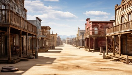 Sunny Day on a Quiet Western Film Set
