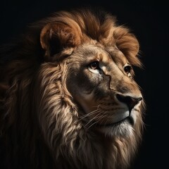 Portrait of a majestic lion