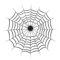 Obraz premium A cobweb vector isolated on a White background, A Spider web silhouette