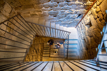 Spiral Staircase in Castle of the Counts Guidi - Vinci - Italy