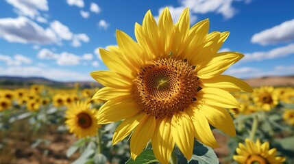 Fototapeta premium sunflower field in the summer