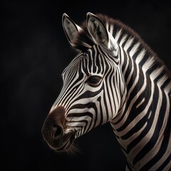 Portrait of a majestic Zebra