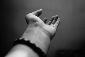 close - up of hand gesture