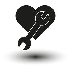 Heart surgery icon. Vector illustration. EPS 10.