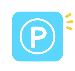 シンプルな水色のPマークのアプリ
