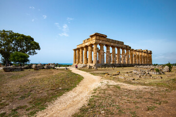Fototapeta na wymiar Temple of Hera in Selinunte - Sicily - Italy