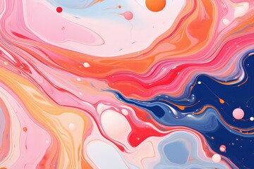 Liquid marble background. Paint color pattern. Generate Ai - obrazy, fototapety, plakaty