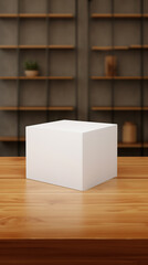 Exquisite Minimalist Packaging Concept, Elegance Embodied in a Carton Box Mockup for Your Modern Brand Identity