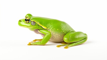 Obraz premium Green Frog isolated on white