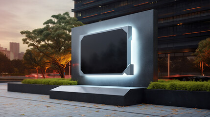 Outdoor Billboard Mock-Up, A Showcase of Contemporary Advertising Excellence and Creativity in Urban Spaces