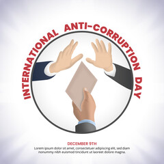 International Anti-corruption Day with an illustration of rejected corruption