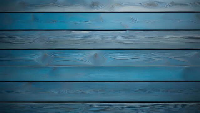 Blue wood plank background texture illustration. AI Generated