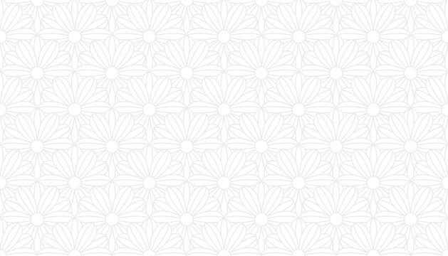 white abstract pattern background with floral style and seamless concept