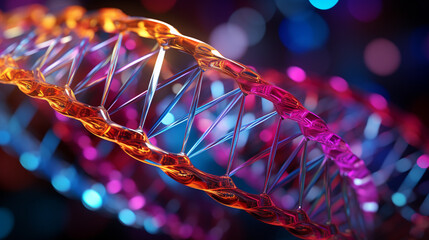 dna helix on black background HD 8K wallpaper Stock Photographic Image 