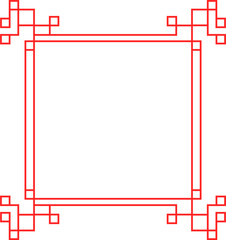 Asian Frame Border Illustration Isolated Background