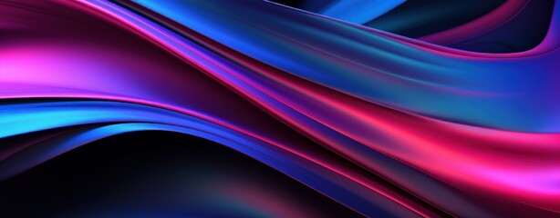 Sleek digital waves in neon blue and purple, perfect for futuristic designs or vibrant tech-related backgrounds.