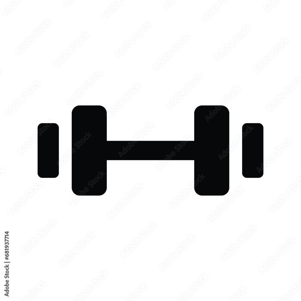 Poster dumbbell vector icon