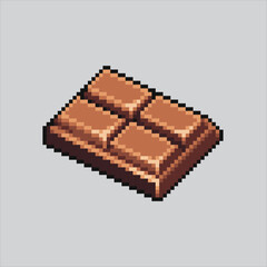 Pixel art illustration Chocolate bar. Pixelated Chocolate Bar. Chocolate Bar pixelated for the pixel art game and icon for website and video game. old school retro.