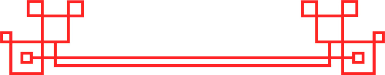 Asian Simple Border Illustration Isolated Background