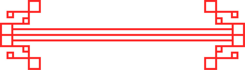Asian Simple Border Illustration Isolated Background