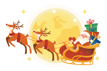 Santa Riding Big Sleigh With Reindeers | Christmas Series