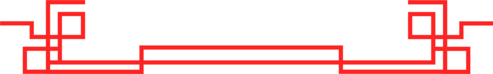 Asian Simple Border Illustration Isolated Background