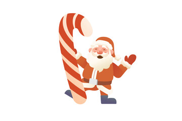 Santa Holding Big Candy Stick | Christmas Series