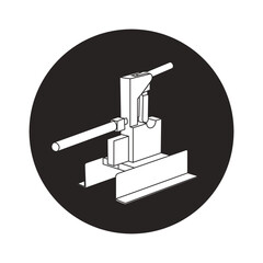 Glass cutting machine icon