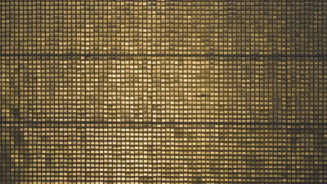 Sunset Reflected in Kinetic Sculpture