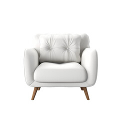 Fototapeta premium Single sofa on transparent background, white background, isolated, stool illustration