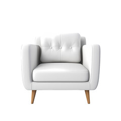 Single sofa on transparent background, white background, isolated, stool illustration