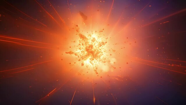 A cataclysmic explosion engulfing everything in its path with a relentless force.