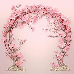 a cherry blossom arch