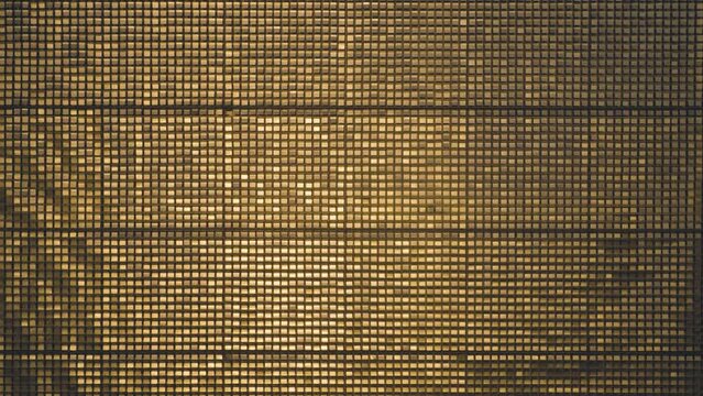 Sunset Reflected in Kinetic Sculpture